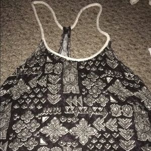 Black and white cropped tank top from forever 21
